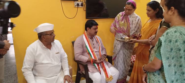 गावभेटी घेत अजित गव्हाणे यांना साधला मतदारांशी संवाद, नागरिकांचा उत्स्फूर्त प्रतिसाद.
